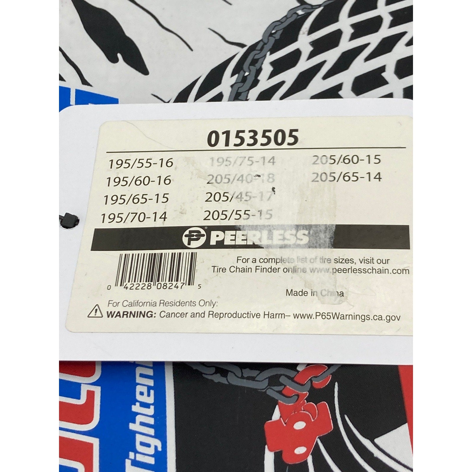 (QTY 1 Pair) Peerless SCC 0153505 Auto Trac Winter Snow Tire Chain For 195/55-16